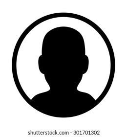 boy profile  silhouette vector icon
