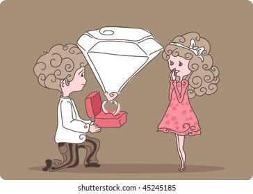 boy proposing girl