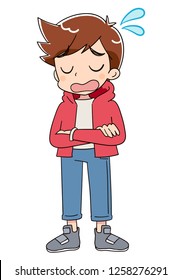 sad boy, Anime boy with black hair and hoodie, cool anime character. Vector  illustration. 23096968 Vector Art at Vecteezy