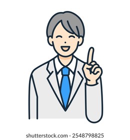 A boy with a question. A girl with a flash of something. Vector illustration set of a student with a magnifying glass.