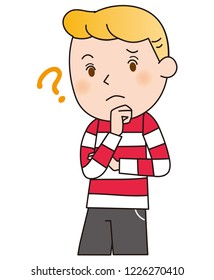 Boy Questioning Be Troubled Stock Vector (Royalty Free) 1226270410 ...