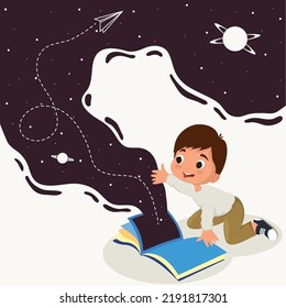 escena del libro de aventuras de niños