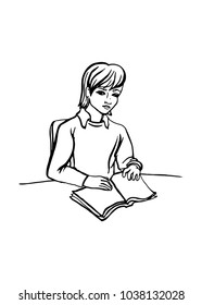 the boy is reading a book