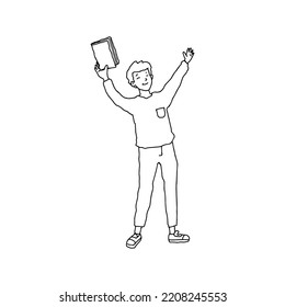 el niño leyendo un libro