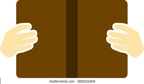Boy Reading Book Icon. Flat Color Design. Vector Illustration.