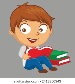Boy reading book reading school boy child hand