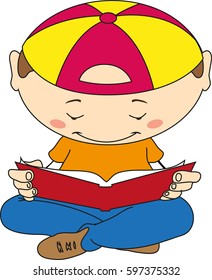 Boy reading a magazine