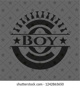 Boy realistic dark emblem