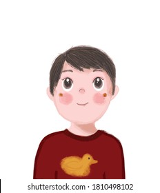 Ilustración de vectores Avatar de camiseta roja
