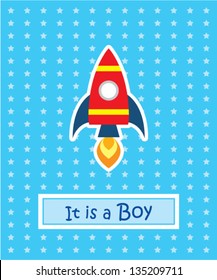 it is a boy rocket gift card