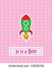 it is a boy rocket gift card