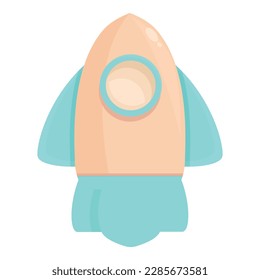 Boy rocket party icon cartoon vector. Gender party. Child happy