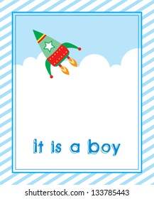 It is a boy rocket tag