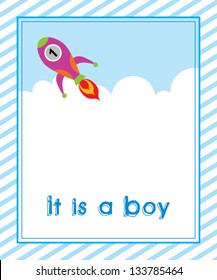 It is a boy rocket tag