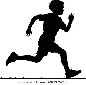 boy run vector illustration eps