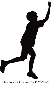 Boy Running Body Silhouette Vector Stock Vector (Royalty Free ...