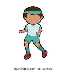 boy running cartoon