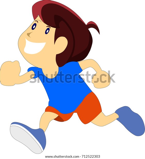 Boy Running Character Stock Vector (Royalty Free) 712522303