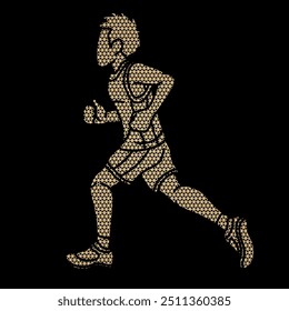 A Boy Running A Child Run Action Cartoon Sport Graphic Vector