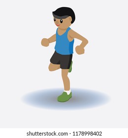 boy running in event of sport day.