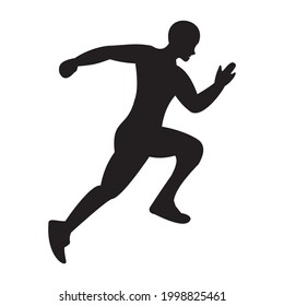 boy running icon vector illustration sign