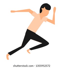 the boy running to winner vector