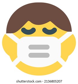 Niño triste por usar la máscara durante la situación pandémica de covid-19