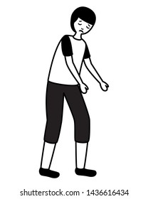 boy with sadness mental depressed vector illustration