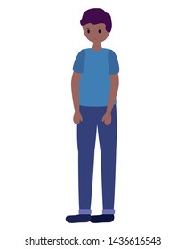boy with sadness mental depressed vector illustration