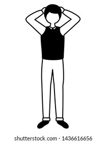 boy with sadness mental depressed vector illustration
