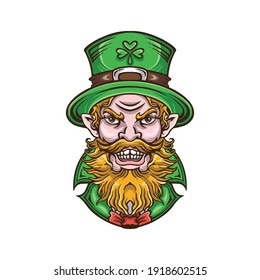 Boy Saint Patrick illustration Vintage style