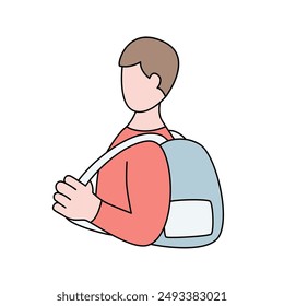 Boy with a school bag