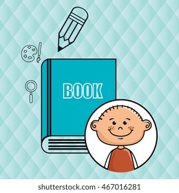 boy school creative vector illustration graphic eps 10