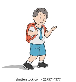 ilustración vectorial uniforme de escuela secundaria perfecta para su diseño de vuelta a las necesidades escolares