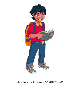 boy schoolboy ,vector illustration isolated on white background