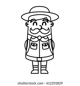 boy scout character icon