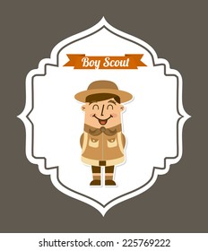 boy scout graphic design , vector illustration