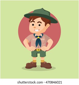 boy scout illustration design
