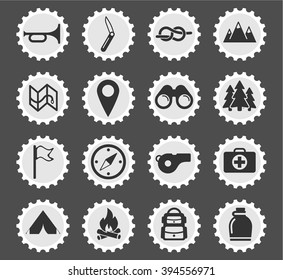 Boy scout simply symbols for web icons