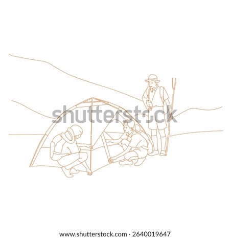 Boy Scout students attending a scout camp having