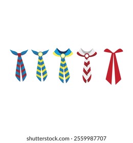 Boy Scout tie illustration on white background