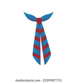 Boy Scout tie illustration on white background