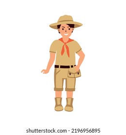 Boy Scout Boy Boy Scout Uniform Stock Vector (Royalty Free) 2196956895 ...