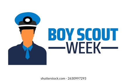Boy Scout Week background banner or poster design template. observed every year in June. Holiday concept. Use to any Template, card, poster, placard, template.