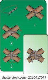 Junge scouts diagonale Zurechtweisung