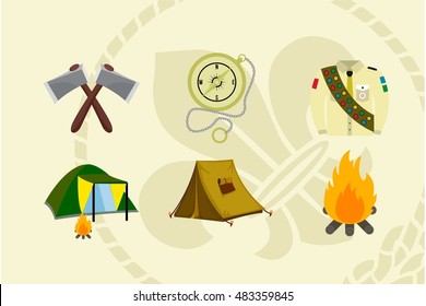 Boy Scouts Icon Vector Graphics 