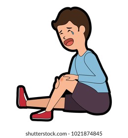 boy with the scraped knee