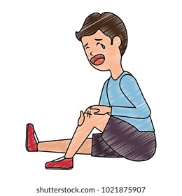 Boy Scraped Knee Stock Vector (Royalty Free) 1021875907 | Shutterstock