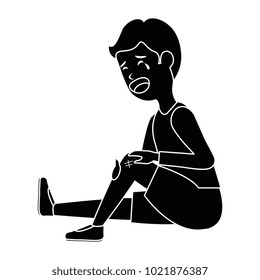 boy with the scraped knee