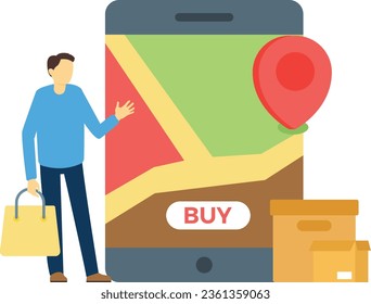 The boy searched for a place to shop online.